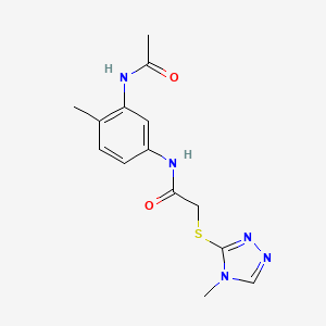 N-[3-(acetylamino)-4-methylphenyl]-2-[(4-methyl-4H-1,2,4-triazol-3-yl)sulfanyl]acetamide