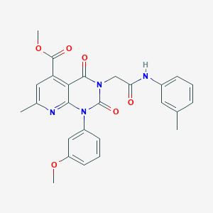 METHYL 1-(3-METHOXYPHENYL)-7-METHYL-3-{[(3-METHYLPHENYL)CARBAMOYL]METHYL}-2,4-DIOXO-1H,2H,3H,4H-PYRIDO[2,3-D]PYRIMIDINE-5-CARBOXYLATE