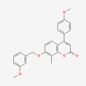 molecular formula C25H22O5 B4811413 7-((3-methoxybenzyl)oxy)-4-(4-methoxyphenyl)-8-methyl-2H-chromen-2-one 