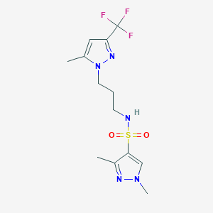 1,3-DIMETHYL-N~4~-{3-[5-METHYL-3-(TRIFLUOROMETHYL)-1H-PYRAZOL-1-YL]PROPYL}-1H-PYRAZOLE-4-SULFONAMIDE