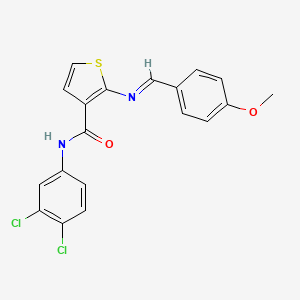 N-(3,4-dichlorophenyl)-2-[(4-methoxybenzylidene)amino]-3-thiophenecarboxamide