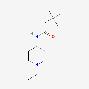 molecular formula C13H26N2O B4811446 N-(1-ethyl-4-piperidinyl)-3,3-dimethylbutanamide 