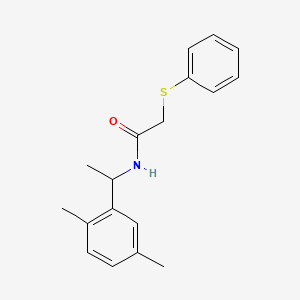 molecular formula C18H21NOS B4811456 N-[1-(2,5-dimethylphenyl)ethyl]-2-(phenylsulfanyl)acetamide 