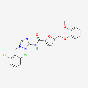 N-[1-(2,6-dichlorobenzyl)-1H-1,2,4-triazol-3-yl]-5-[(2-methoxyphenoxy)methyl]-2-furamide