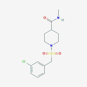 1-[(3-CHLOROPHENYL)METHANESULFONYL]-N-METHYLPIPERIDINE-4-CARBOXAMIDE