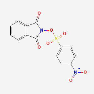 molecular formula C14H8N2O7S B4811537 2-{[(4-硝基苯基)磺酰氧基]-1H-苯并吲哚-1,3(2H)-二酮} 