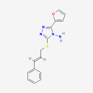 molecular formula C15H14N4OS B4811595 3-(2-furyl)-5-[(3-phenyl-2-propen-1-yl)thio]-4H-1,2,4-triazol-4-amine CAS No. 1164538-73-1