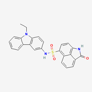 molecular formula C25H19N3O3S B4811598 N-(9-ethyl-9H-carbazol-3-yl)-2-oxo-1,2-dihydrobenzo[cd]indole-6-sulfonamide 