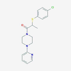 1-{2-[(4-chlorophenyl)thio]propanoyl}-4-(2-pyridinyl)piperazine