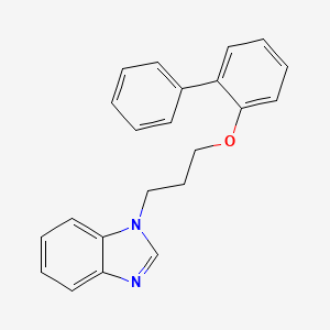 molecular formula C22H20N2O B4811620 1-[3-(2-biphenylyloxy)propyl]-1H-benzimidazole 