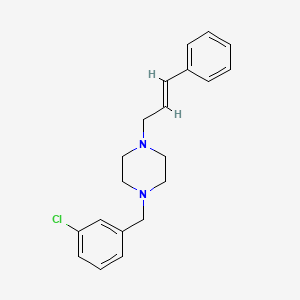 molecular formula C20H23ClN2 B4811624 1-(3-chlorobenzyl)-4-[(2E)-3-phenylprop-2-en-1-yl]piperazine 