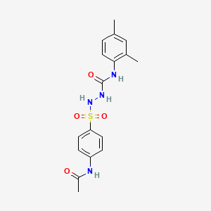 molecular formula C17H20N4O4S B4811636 2-{[4-(acetylamino)phenyl]sulfonyl}-N-(2,4-dimethylphenyl)hydrazinecarboxamide 