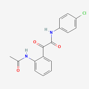 molecular formula C16H13ClN2O3 B4811646 2-[2-(acetylamino)phenyl]-N-(4-chlorophenyl)-2-oxoacetamide 