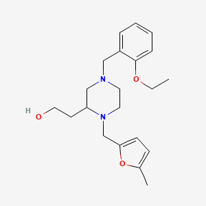 2-{4-(2-ethoxybenzyl)-1-[(5-methyl-2-furyl)methyl]-2-piperazinyl}ethanol