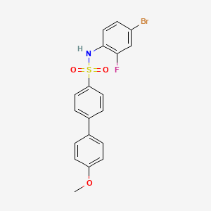 molecular formula C19H15BrFNO3S B4811712 N-(4-bromo-2-fluorophenyl)-4'-methoxy-4-biphenylsulfonamide 