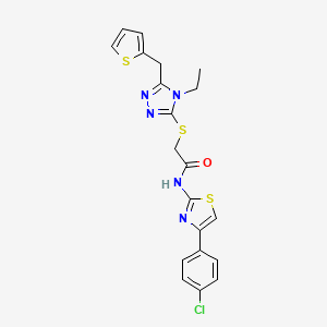 N-[4-(4-chlorophenyl)-1,3-thiazol-2-yl]-2-{[4-ethyl-5-(2-thienylmethyl)-4H-1,2,4-triazol-3-yl]thio}acetamide