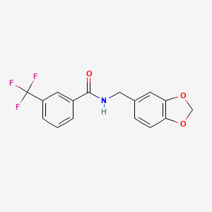 N-[(2H-13-BENZODIOXOL-5-YL)METHYL]-3-(TRIFLUOROMETHYL)BENZAMIDE