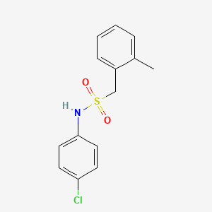 molecular formula C14H14ClNO2S B4811762 N-(4-chlorophenyl)-1-(2-methylphenyl)methanesulfonamide 