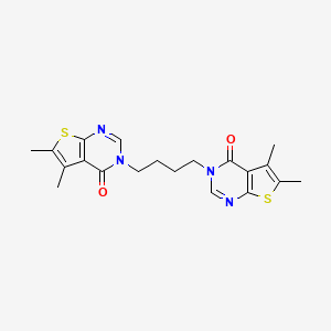 molecular formula C20H22N4O2S2 B4811782 3-[4-(5,6-Dimethyl-4-oxothieno[2,3-d]pyrimidin-3-yl)butyl]-5,6-dimethylthieno[2,3-d]pyrimidin-4-one 