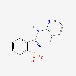 molecular formula C13H11N3O2S B4811844 N-(3-methylpyridin-2-yl)-1,2-benzothiazol-3-amine 1,1-dioxide 