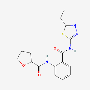 molecular formula C16H18N4O3S B4811845 N-{2-[(5-ethyl-1,3,4-thiadiazol-2-yl)carbamoyl]phenyl}tetrahydrofuran-2-carboxamide 