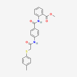 methyl 2-{[4-({[(4-methylphenyl)thio]acetyl}amino)benzoyl]amino}benzoate