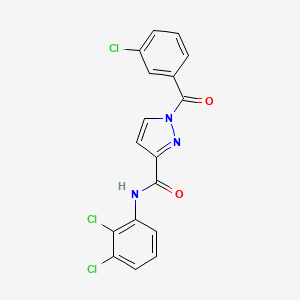 1-(3-chlorobenzoyl)-N-(2,3-dichlorophenyl)-1H-pyrazole-3-carboxamide