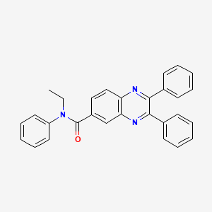 molecular formula C29H23N3O B4811863 N-ethyl-N,2,3-triphenylquinoxaline-6-carboxamide 