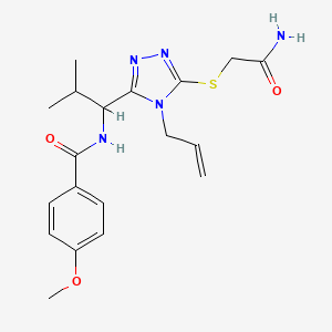 N-(1-{5-[(2-amino-2-oxoethyl)sulfanyl]-4-(prop-2-en-1-yl)-4H-1,2,4-triazol-3-yl}-2-methylpropyl)-4-methoxybenzamide