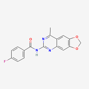 4-fluoro-N-(8-methyl[1,3]dioxolo[4,5-g]quinazolin-6-yl)benzamide