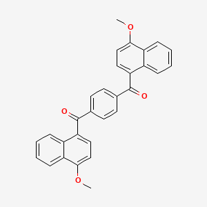 molecular formula C30H22O4 B4811949 [4-(4-Methoxynaphthalene-1-carbonyl)phenyl]-(4-methoxynaphthalen-1-yl)methanone CAS No. 5315-27-5