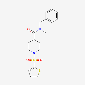 N-BENZYL-N-METHYL-1-(THIOPHENE-2-SULFONYL)PIPERIDINE-4-CARBOXAMIDE