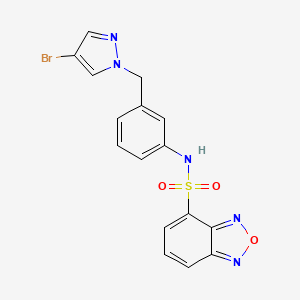 N-{3-[(4-bromo-1H-pyrazol-1-yl)methyl]phenyl}-2,1,3-benzoxadiazole-4-sulfonamide