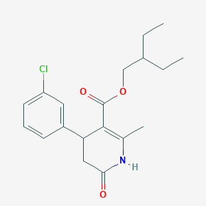 2-Ethylbutyl 4-(3-chlorophenyl)-2-methyl-6-oxo-1,4,5,6-tetrahydropyridine-3-carboxylate