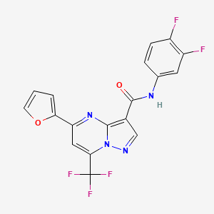 N-(3,4-difluorophenyl)-5-(2-furyl)-7-(trifluoromethyl)pyrazolo[1,5-a]pyrimidine-3-carboxamide