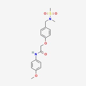 molecular formula C18H22N2O5S B4812001 N-(4-methoxyphenyl)-2-(4-{[methyl(methylsulfonyl)amino]methyl}phenoxy)acetamide 