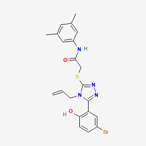 molecular formula C21H21BrN4O2S B4812027 2-{[4-allyl-5-(5-bromo-2-hydroxyphenyl)-4H-1,2,4-triazol-3-yl]thio}-N-(3,5-dimethylphenyl)acetamide 