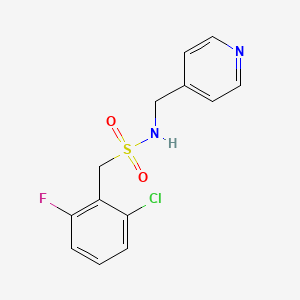 molecular formula C13H12ClFN2O2S B4812039 1-(2-CHLORO-6-FLUOROPHENYL)-N-[(PYRIDIN-4-YL)METHYL]METHANESULFONAMIDE 