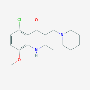 molecular formula C17H21ClN2O2 B4812055 5-chloro-8-methoxy-2-methyl-3-(1-piperidinylmethyl)-4-quinolinol 