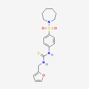 N-[4-(1-azepanylsulfonyl)phenyl]-N'-(2-furylmethyl)thiourea