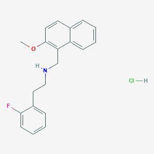 molecular formula C20H21ClFNO B4812064 2-(2-fluorophenyl)-N-[(2-methoxynaphthalen-1-yl)methyl]ethanamine;hydrochloride 