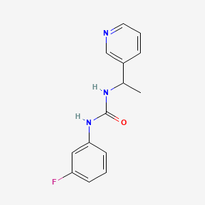 molecular formula C14H14FN3O B4812088 1-(3-Fluorophenyl)-3-[1-(pyridin-3-yl)ethyl]urea 