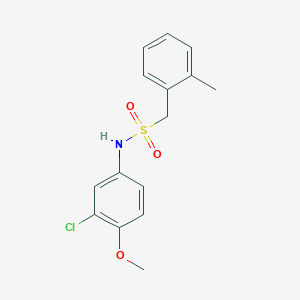 N-(3-chloro-4-methoxyphenyl)-1-(2-methylphenyl)methanesulfonamide