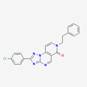 molecular formula C22H16ClN5O B4812097 2-(4-chlorophenyl)-7-(2-phenylethyl)pyrido[3,4-e][1,2,4]triazolo[1,5-a]pyrimidin-6(7H)-one 