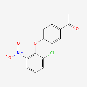 molecular formula C14H10ClNO4 B4812100 1-[4-(2-chloro-6-nitrophenoxy)phenyl]ethanone 