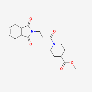 molecular formula C19H26N2O5 B4812142 Ethyl 1-[3-(1,3-dioxo-3a,4,7,7a-tetrahydroisoindol-2-yl)propanoyl]piperidine-4-carboxylate 