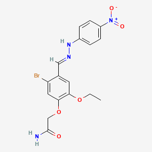 molecular formula C17H17BrN4O5 B4812149 2-(5-BROMO-2-ETHOXY-4-{[(E)-2-(4-NITROPHENYL)HYDRAZONO]METHYL}PHENOXY)ACETAMIDE 