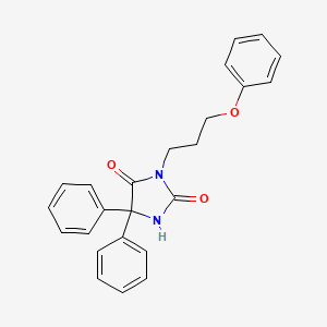 molecular formula C24H22N2O3 B4812169 3-(3-phenoxypropyl)-5,5-diphenyl-2,4-imidazolidinedione 