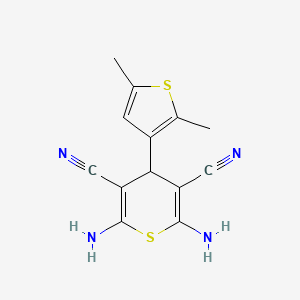 2,6-diamino-4-(2,5-dimethylthiophen-3-yl)-4H-thiopyran-3,5-dicarbonitrile