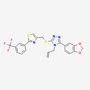 4-allyl-3-(1,3-benzodioxol-5-yl)-5-[({2-[3-(trifluoromethyl)phenyl]-1,3-thiazol-4-yl}methyl)thio]-4H-1,2,4-triazole